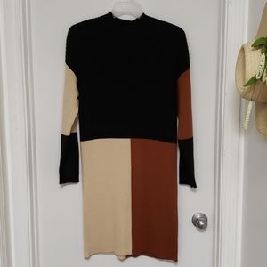 Ribbed sweater dress